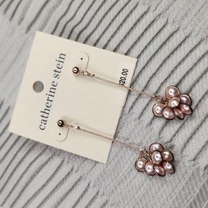 5 for $25! Catherine Stein Pink Rose Gold Tone Earrings